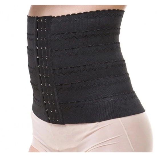 Generic Women's Lycra Blend Self Design Western Wear Corset Body Shaper (Black) Generic Women's Lycra Blend Self Design Western Wear Corset Body Shaper (Black)
