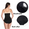 Generic Women's Cotton Lycra Blend Solid Western Wear Tummy Body Shaper (Black)