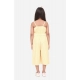 Generic Girl's Polyester Cotton Blend Striped Sleeveless Round Neck Dress (Yellow) Generic Girl's Polyester Cotton Blend Striped Sleeveless Round Neck Dress (Yellow)