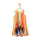 Generic Girl's Chiffon Graphic Sleeveless Round Neck Dress (Orange) Generic Girl's Chiffon Graphic Sleeveless Round Neck Dress (Orange)