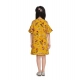 Generic Girl's Polyester Crepe Floral Printed Long Sleeve Round Neck Dress (Yellow) Generic Girl's Polyester Crepe Floral Printed Long Sleeve Round Neck Dress (Yellow)