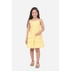 Generic Girl's Polyester Cotton Blend Striped Sleeveless Round Neck Dress (Yellow) Generic Girl's Polyester Cotton Blend Striped Sleeveless Round Neck Dress (Yellow)