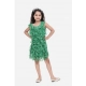 Generic Girl's Chiffon Ruffled Sleeveless Round Neck Dress (Green) Generic Girl's Chiffon Ruffled Sleeveless Round Neck Dress (Green)