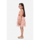 Generic Girl's Net Embellished Sleeveless Round Neck Dress (Beige) Generic Girl's Net Embellished Sleeveless Round Neck Dress (Beige)