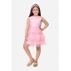 Generic Girl's Net Embellished Sleeveless Round Neck Dress (Pink) Generic Girl's Net Embellished Sleeveless Round Neck Dress (Pink)