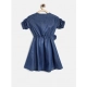 Generic Girl's Denim Striped Sleeveless Round Neck Dress (Blue) Generic Girl's Denim Striped Sleeveless Round Neck Dress (Blue)