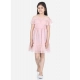 Generic Girl's Polyester Net Embellished Short Sleeve Shoulder Straps Dress (Pink) Generic Girl's Polyester Net Embellished Short Sleeve Shoulder Straps Dress (Pink)