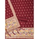 Generic Women's Banarasi Silk Printed Unstitched Salwar Suit Material With Dupatta (Maroon, 3Mtrs) Generic Women's Banarasi Silk Printed Unstitched Salwar Suit Material With Dupatta (Maroon, 3Mtrs)