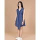 Generic Girl's Denim Solid Sleeveless Shirt collar Dress (Blue) Generic Girl's Denim Solid Sleeveless Shirt collar Dress (Blue)