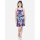 Generic Girl's Rayon Printed Sleeveless Round Neck Dress (Blue) Generic Girl's Rayon Printed Sleeveless Round Neck Dress (Blue)