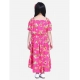 Generic Girl's Rayon Solid Short Sleeve Shoulder Straps Dress (Pink) Generic Girl's Rayon Solid Short Sleeve Shoulder Straps Dress (Pink)