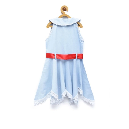 Generic Girl's Denim Lace Solid Sleeveless Shirt collar Dress (Light Blue) Generic Girl's Denim Lace Solid Sleeveless Shirt collar Dress (Light Blue)