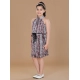 Generic Girl's Polyester Crepe Printed Sleeveless Round Neck Dress (Black-Pink) Generic Girl's Polyester Crepe Printed Sleeveless Round Neck Dress (Black-Pink)