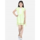 Generic Girl's Polyester Chiffon Solid Short Sleeve Round Neck Dress (Lime Green) Generic Girl's Polyester Chiffon Solid Short Sleeve Round Neck Dress (Lime Green)
