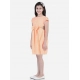 Generic Girl's Polyester Crepe Checkered Short Sleeve Round Neck Dress (Orange) Generic Girl's Polyester Crepe Checkered Short Sleeve Round Neck Dress (Orange)