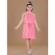 Generic Girl's Polyester Crepe Printed Sleeveless Round Neck Dress (Pink) Generic Girl's Polyester Crepe Printed Sleeveless Round Neck Dress (Pink)