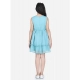 Generic Girl's Polyester Dobby Floral Printed Sleeveless Round Neck Dress (Blue) Generic Girl's Polyester Dobby Floral Printed Sleeveless Round Neck Dress (Blue)