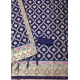 Generic Women's Banarasi Silk Printed Unstitched Salwar Suit Material With Dupatta (Navy Blue, 3Mtrs) Generic Women's Banarasi Silk Printed Unstitched Salwar Suit Material With Dupatta (Navy Blue, 3Mtrs)