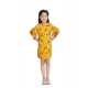 Generic Girl's Polyester Crepe Floral Printed Long Sleeve Round Neck Dress (Yellow) Generic Girl's Polyester Crepe Floral Printed Long Sleeve Round Neck Dress (Yellow)