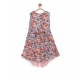 Generic Girl's Polyester Crepe Printed Sleeveless Round Neck Dress (Multicolor)