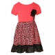 Generic Girl's Polyester Crepe Embellished Short Sleeve Round Neck Dress (Pink) Generic Girl's Polyester Crepe Embellished Short Sleeve Round Neck Dress (Pink)