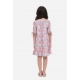 Generic Girl's Cotton Floral Printed Sleeveless Round Neck Dress (Pink) Generic Girl's Cotton Floral Printed Sleeveless Round Neck Dress (Pink)