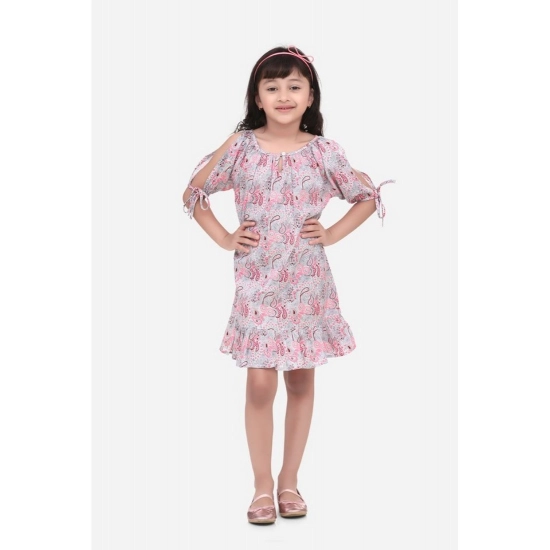 Generic Girl's Cotton Floral Printed Sleeveless Round Neck Dress (Pink) Generic Girl's Cotton Floral Printed Sleeveless Round Neck Dress (Pink)