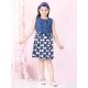 Generic Girl's Denim Rayon Printed Sleeveless Round Neck Dress (Blue) Generic Girl's Denim Rayon Printed Sleeveless Round Neck Dress (Blue)