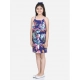 Generic Girl's Rayon Printed Sleeveless Round Neck Dress (Blue) Generic Girl's Rayon Printed Sleeveless Round Neck Dress (Blue)
