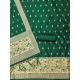 Generic Women's Banarasi Silk Printed Unstitched Salwar Suit Material With Dupatta (Bottle Green, 3Mtrs) Generic Women's Banarasi Silk Printed Unstitched Salwar Suit Material With Dupatta (Bottle Green, 3Mtrs)