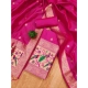 Generic Women's Banarasi Silk Printed Unstitched Salwar Suit Material With Dupatta (Pink, 3Mtrs) Generic Women's Banarasi Silk Printed Unstitched Salwar Suit Material With Dupatta (Pink, 3Mtrs)