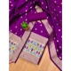 Generic Women's Banarasi Silk Printed Unstitched Salwar Suit Material With Dupatta (Purple, 3Mtrs) Generic Women's Banarasi Silk Printed Unstitched Salwar Suit Material With Dupatta (Purple, 3Mtrs)