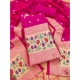 Generic Women's Banarasi Silk Printed Unstitched Salwar Suit Material With Dupatta (Pink, 3Mtrs) Generic Women's Banarasi Silk Printed Unstitched Salwar Suit Material With Dupatta (Pink, 3Mtrs)