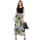 Generic Women's Rayon Floral Round Neck Sleeveless Dress (Multicolor)