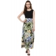 Generic Women's Rayon Floral Round Neck Sleeveless Dress (Multicolor)