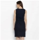 Generic Women's Denim Solid Square Neck Sleeveless Dress (Blue) Generic Women's Denim Solid Square Neck Sleeveless Dress (Blue)