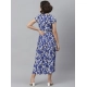 Generic Women's Polyester Floral V-Neck Short Sleeve Dress (Purple-White) Generic Women's Polyester Floral V-Neck Short Sleeve Dress (Purple-White)