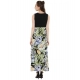 Generic Women's Rayon Floral Round Neck Sleeveless Dress (Multicolor)
