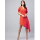 Generic Women's Polyester Floral V-Neck Short Sleeve Dress (Orange) Generic Women's Polyester Floral V-Neck Short Sleeve Dress (Orange)
