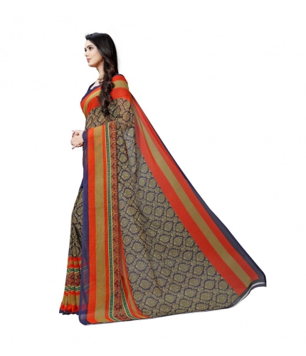 Generic Women's Georgette Printed Saree With Unstitched Blouse 5.5Mtr (Blue) Generic Women's Georgette Printed Saree With Unstitched Blouse 5.5Mtr (Blue)