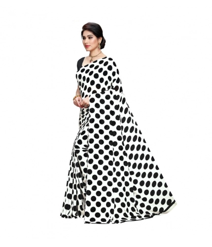 Generic Women's Georgette Printed Saree With Unstitched Blouse 5.5Mtr (W.Black) Generic Women's Georgette Printed Saree With Unstitched Blouse 5.5Mtr (W.Black)