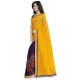 Generic Women's Faux Georgette Printed Saree With Unstitched Blouse 5.5Mtr (Yellow) Generic Women's Faux Georgette Printed Saree With Unstitched Blouse 5.5Mtr (Yellow)