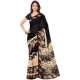 Generic Women's Faux Georgette Printed Saree With Unstitched Blouse 5.5Mtr (Black) Generic Women's Faux Georgette Printed Saree With Unstitched Blouse 5.5Mtr (Black)