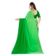 Generic Women's Georgette Solid Saree With Unstitched Blouse 5.5Mtr (Green) Generic Women's Georgette Solid Saree With Unstitched Blouse 5.5Mtr (Green)