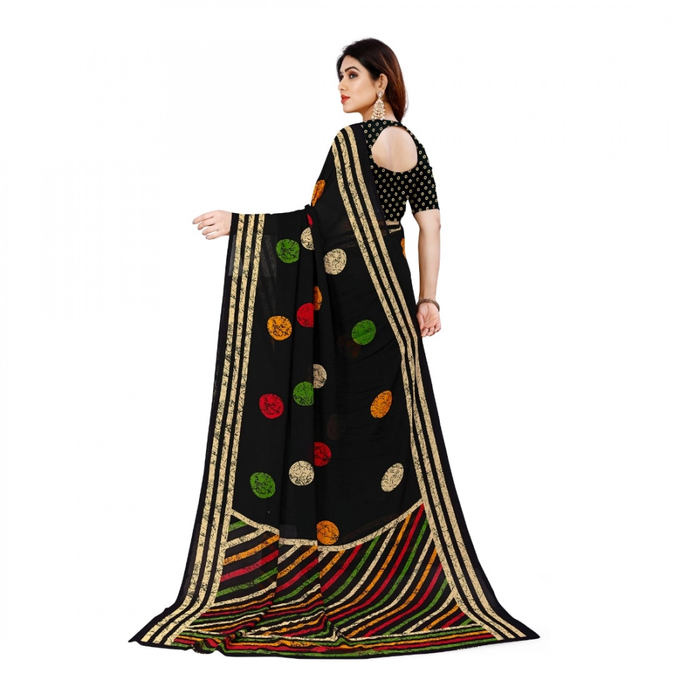 Generic Women's Faux Georgette Printed Saree With Unstitched Blouse 5.5Mtr (Multicolor) Generic Women's Faux Georgette Printed Saree With Unstitched Blouse 5.5Mtr (Multicolor)
