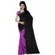 Generic Women's Faux Georgette Printed Saree With Unstitched Blouse 5.5Mtr (Purple) Generic Women's Faux Georgette Printed Saree With Unstitched Blouse 5.5Mtr (Purple)