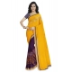 Generic Women's Faux Georgette Printed Saree With Unstitched Blouse 5.5Mtr (Yellow) Generic Women's Faux Georgette Printed Saree With Unstitched Blouse 5.5Mtr (Yellow)
