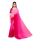 Generic Women's Georgette Solid Saree With Unstitched Blouse 5.5Mtr (Pink) Generic Women's Georgette Solid Saree With Unstitched Blouse 5.5Mtr (Pink)