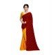Generic Women's Georgette Printed Saree With Unstitched Blouse 5.5Mtr (Red) Generic Women's Georgette Printed Saree With Unstitched Blouse 5.5Mtr (Red)