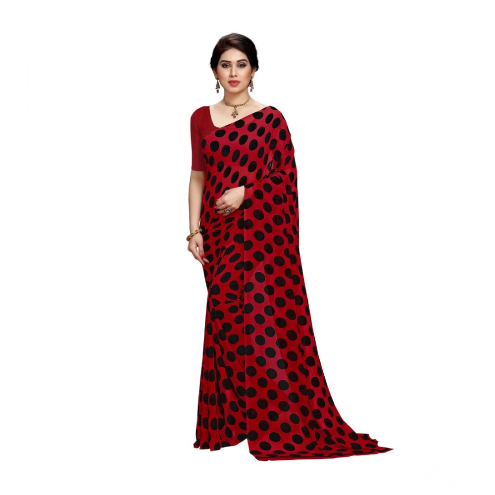 Generic Women's Georgette Printed Saree With Unstitched Blouse 5.5Mtr (R.Black) Generic Women's Georgette Printed Saree With Unstitched Blouse 5.5Mtr (R.Black)